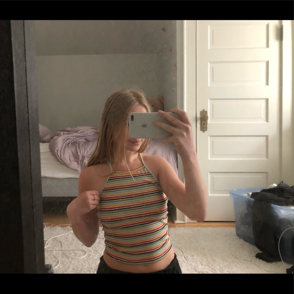 colorful halter tank hollister